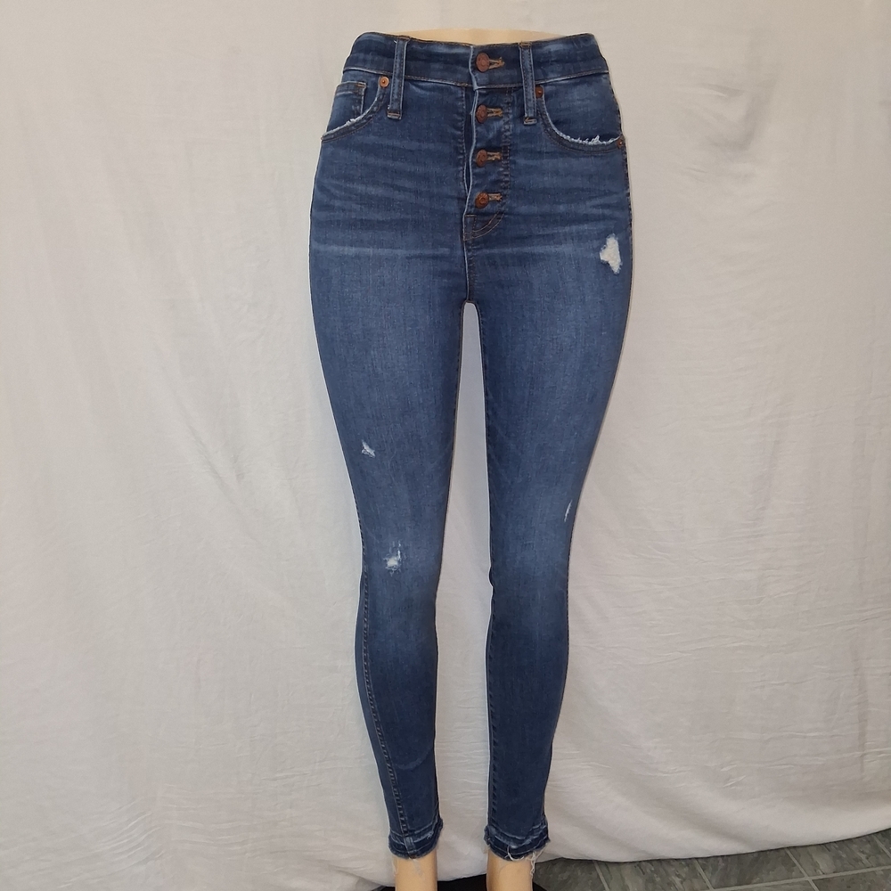 Madewell High Rise Distressed Blue Jeans Size 25